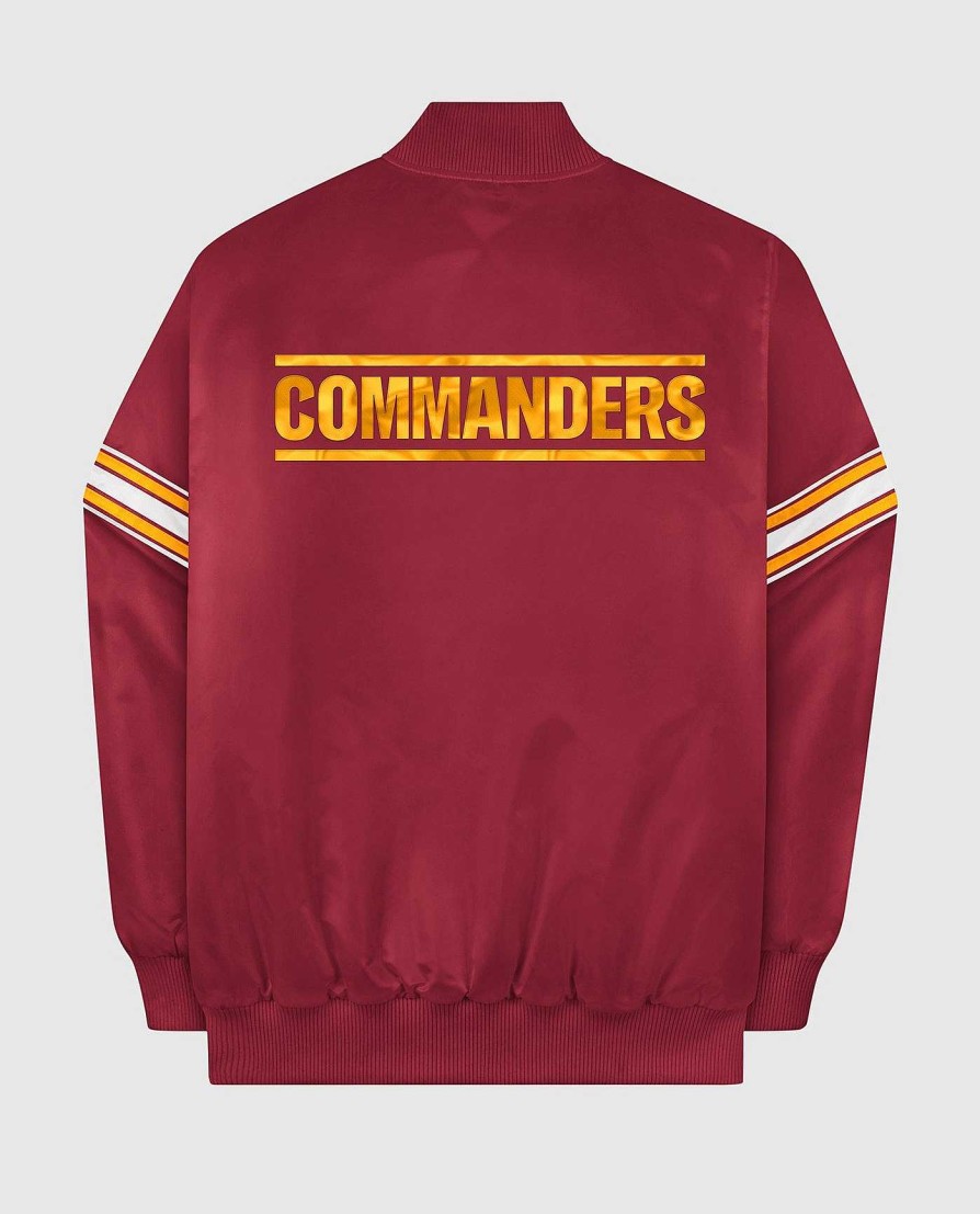 Nfl STARTER | Washington Commanders Varsity Satin Full-Snap-Jacke Commandersburgandy