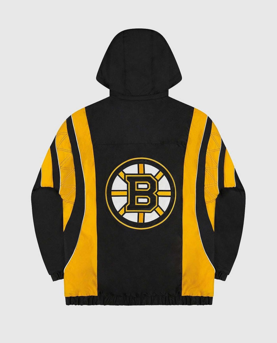 Nhl STARTER | Boston Bruins Pullover-Jacke Mit Kapuze Und Halbem Reisverschluss Bruinsblack