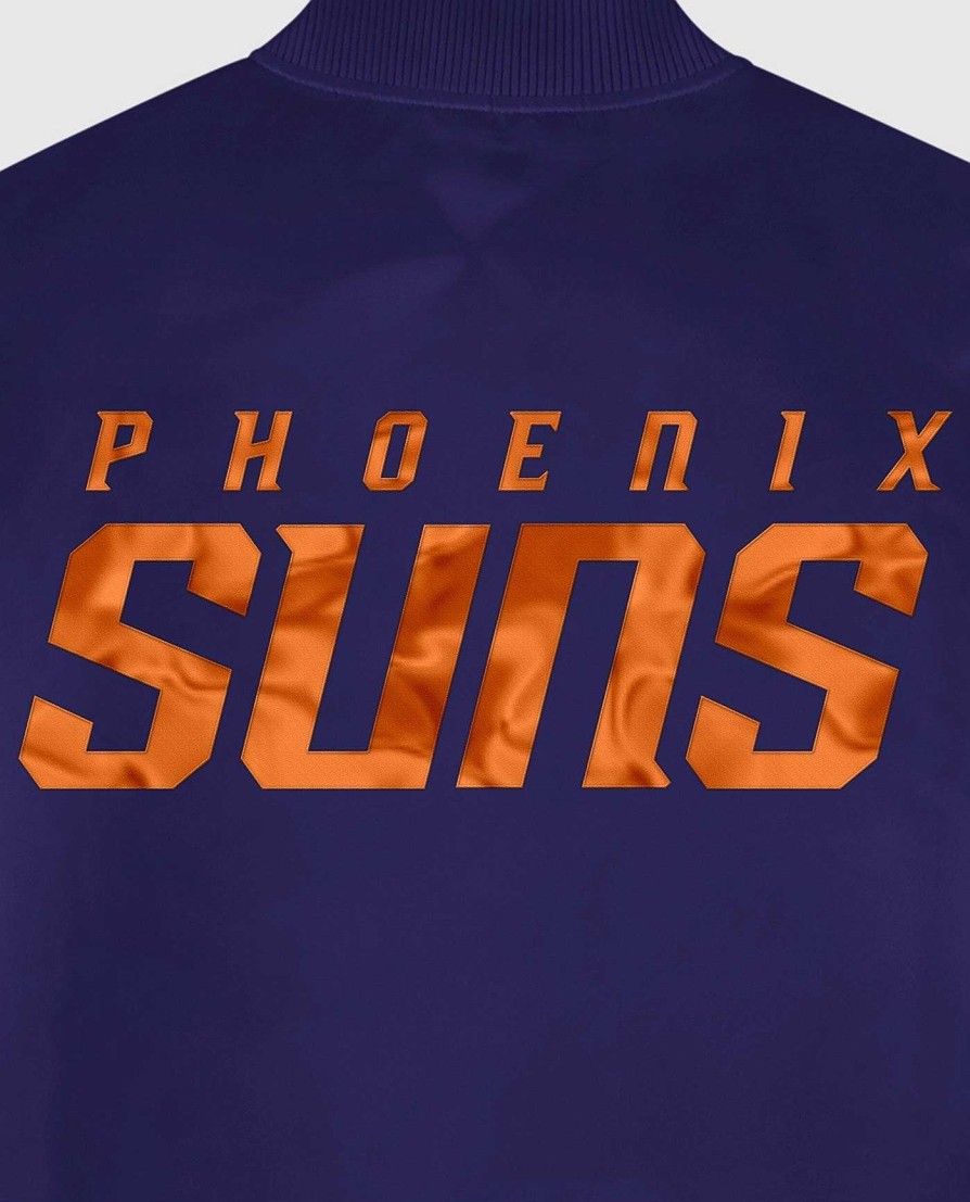 Nba STARTER | Phoenix Suns Varsity Satin Full-Snap-Jacke Sonnenpurple