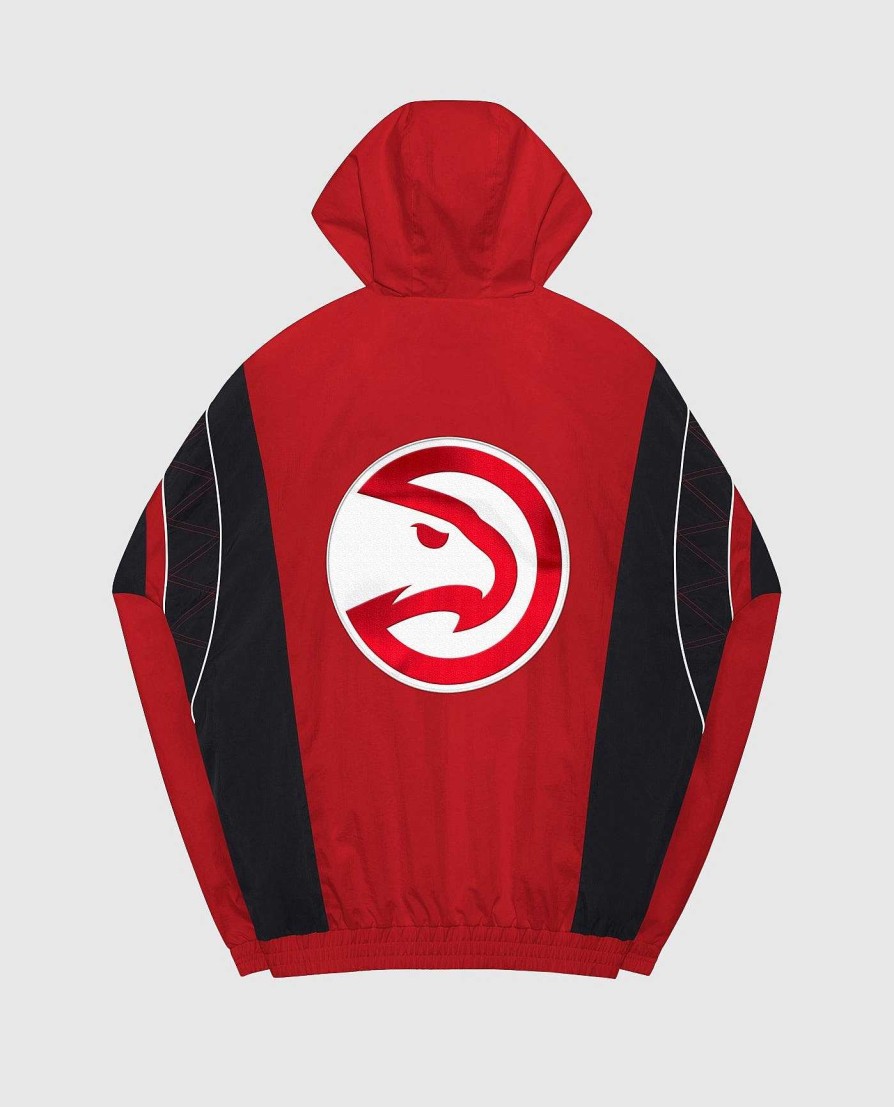 Nba STARTER | Jacke Mit Halbem Reisverschluss Der Atlanta Hawks Home Team Hawksred