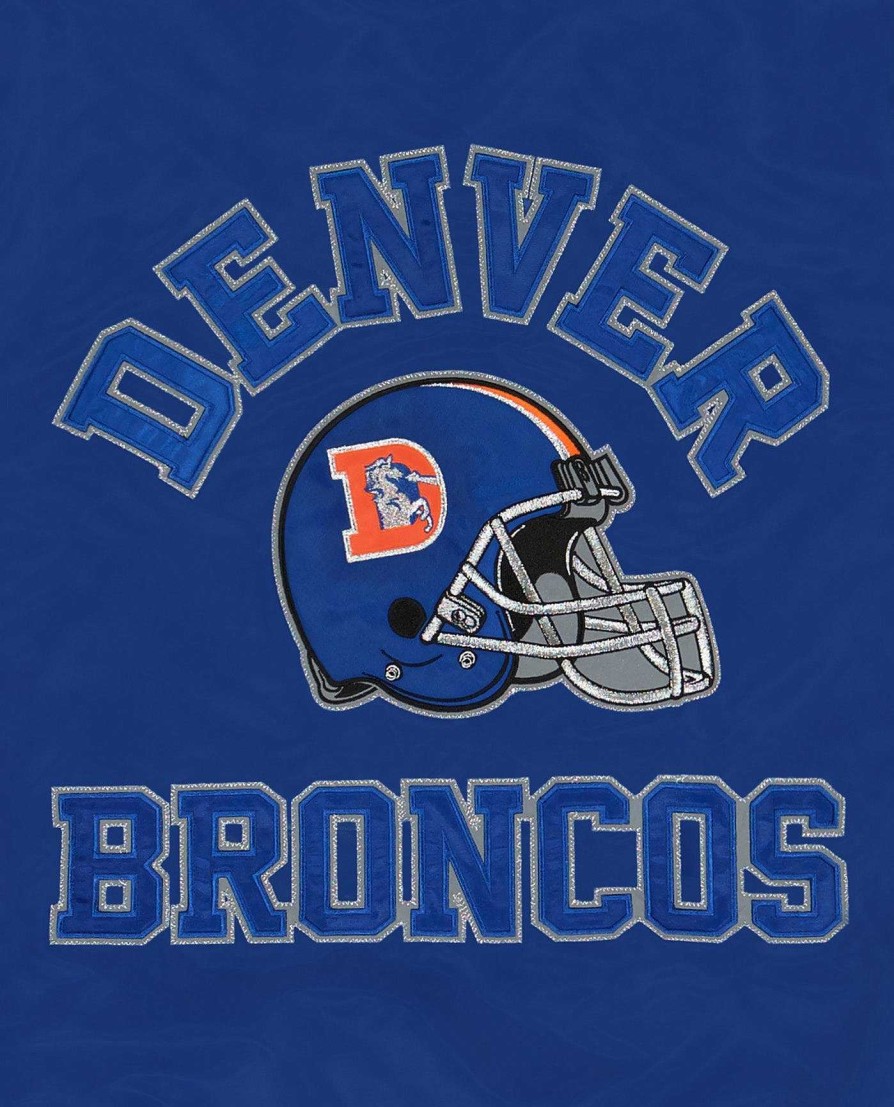 Nfl STARTER | Denver Broncos Varsity Satin Full-Snap-Jacke Broncosblau