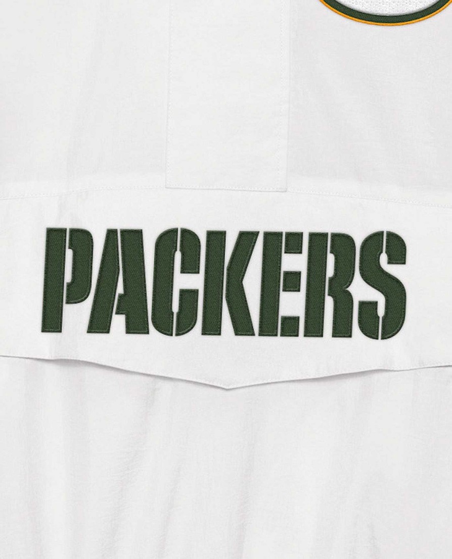 Nfl STARTER | Jacke Der Green Bay Packers Heimmannschaft Mit Halbem Reisverschluss Weis