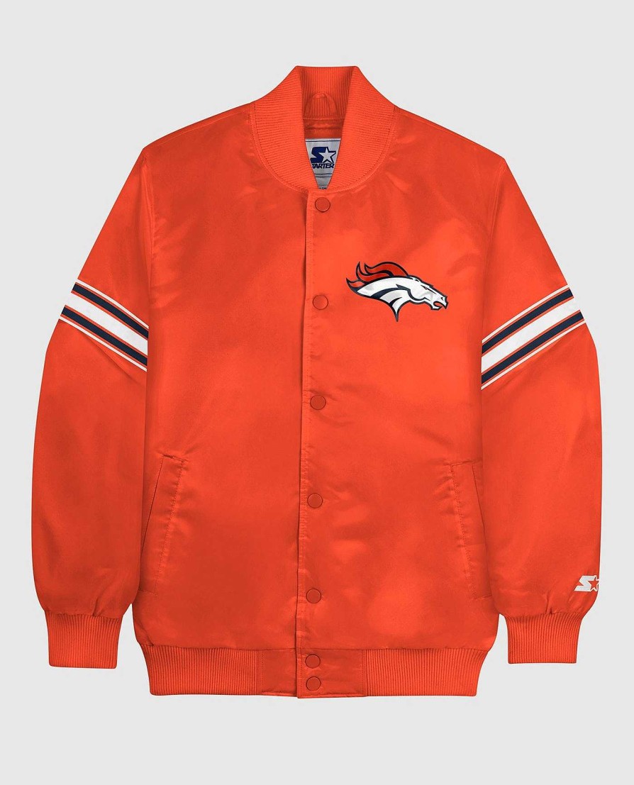 Nfl STARTER | Denver Broncos Varsity Satin Full-Snap-Jacke Broncosorange