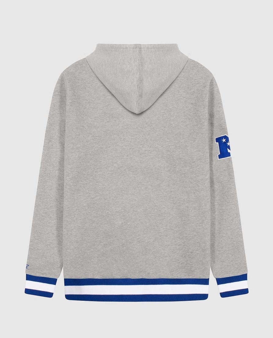 Nfl STARTER | Strick-Hoodie-Sweatshirt Der New York Giants Heidegrau