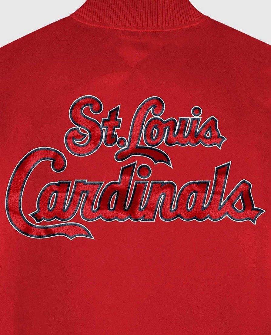 Mlb STARTER | St. Louis Cardinals Varsity Satin Full-Snap-Jacke Skardinalsred