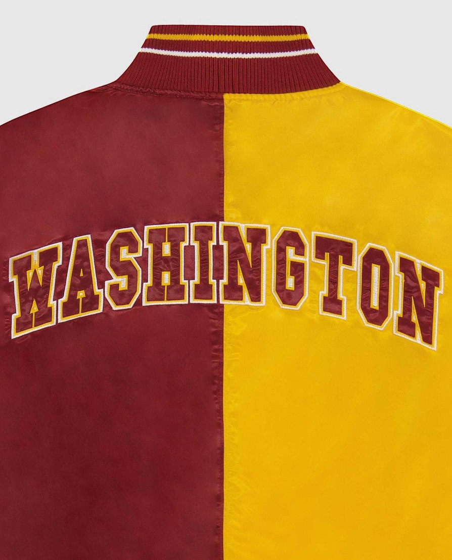 Nfl STARTER | Washington Commanders Varsity Satin Full-Snap-Jacke Kommandantengoldburgund