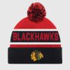 Nhl STARTER | Chicago Hawks Pom Beanie Schwarz