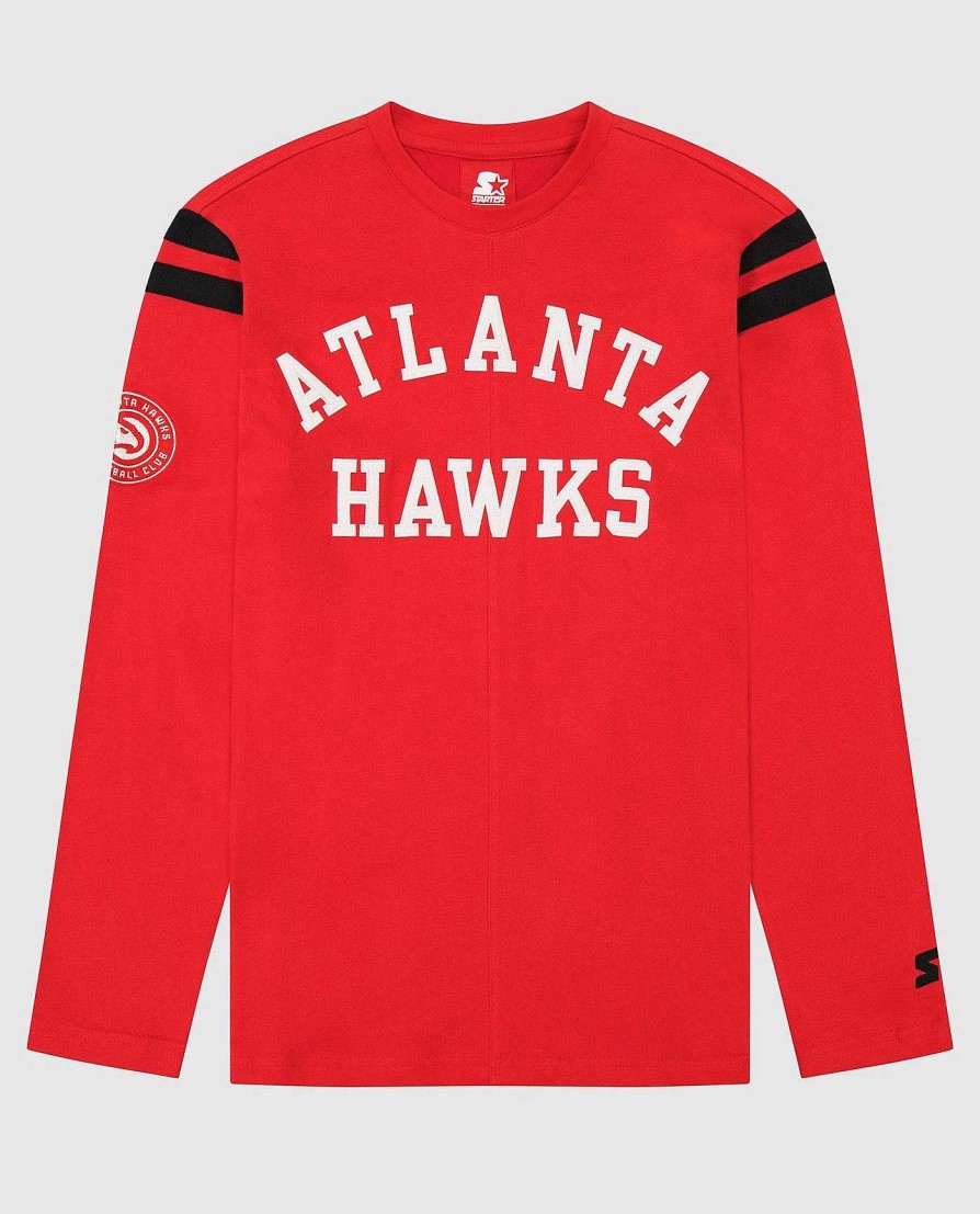 Nba STARTER | Atlanta Hawks Elite Langarmshirt Hawksred