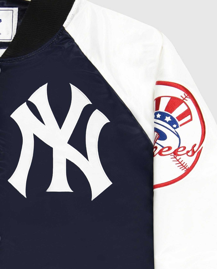 Mlb STARTER | New York Yankees Varsity Satin Full-Snap-Jacke Yankees-Marine