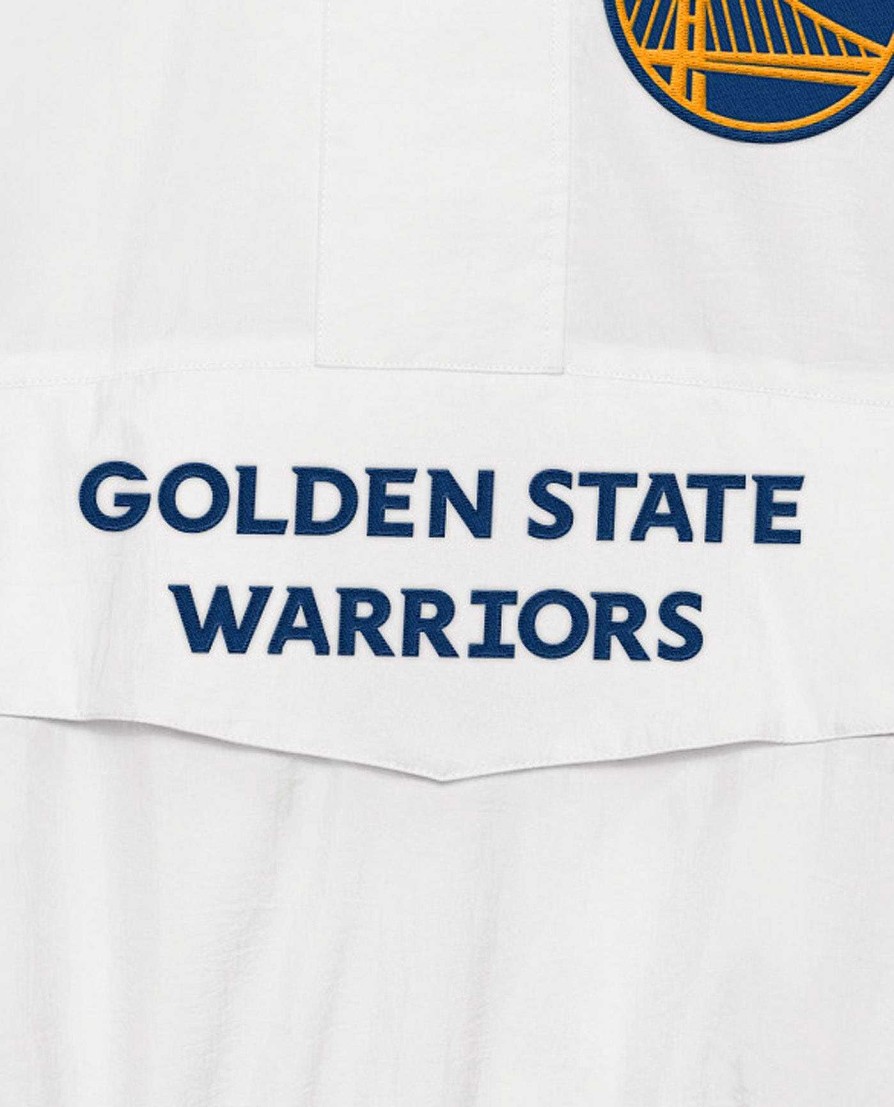 Nba STARTER | Jacke Mit Halbem Reisverschluss Der Heimmannschaft Der Golden State Warriors Weis