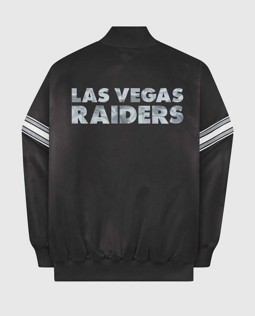 Nfl STARTER | Las Vegas Raiders Varsity Satin Full-Snap-Jacke Raidersblack