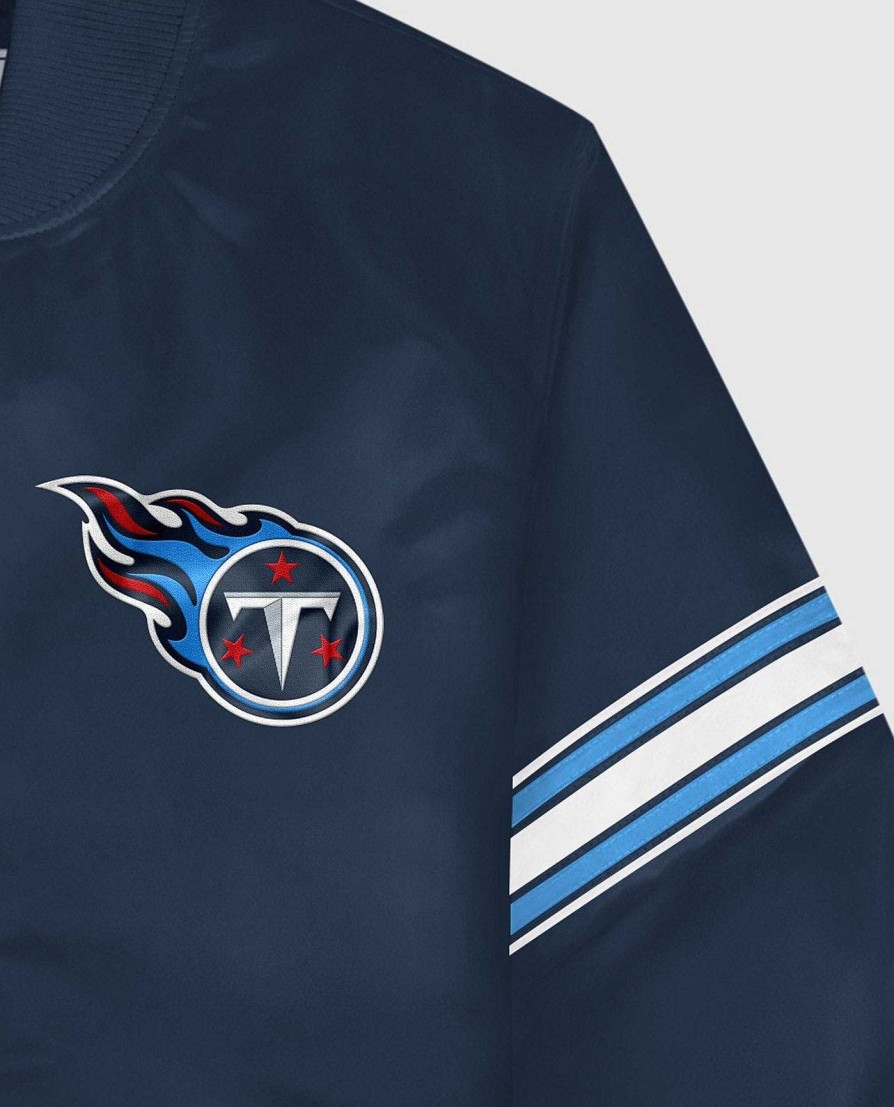 Nfl STARTER | Tennessee Titans Varsity Satin Full-Snap-Jacke Titansnavy