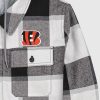 Nfl STARTER | Cincinnati Bengals The Big Joe Sherpa-Gefutterte Karierte Jacke Schwarz