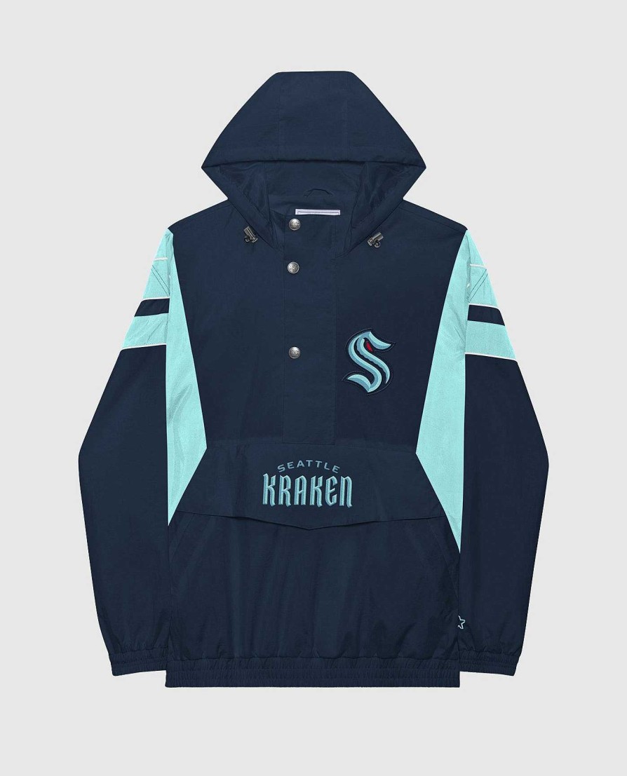 Nhl STARTER | Jacke Mit Halbem Reisverschluss Der Seattle Kraken Home Team Krakennavy