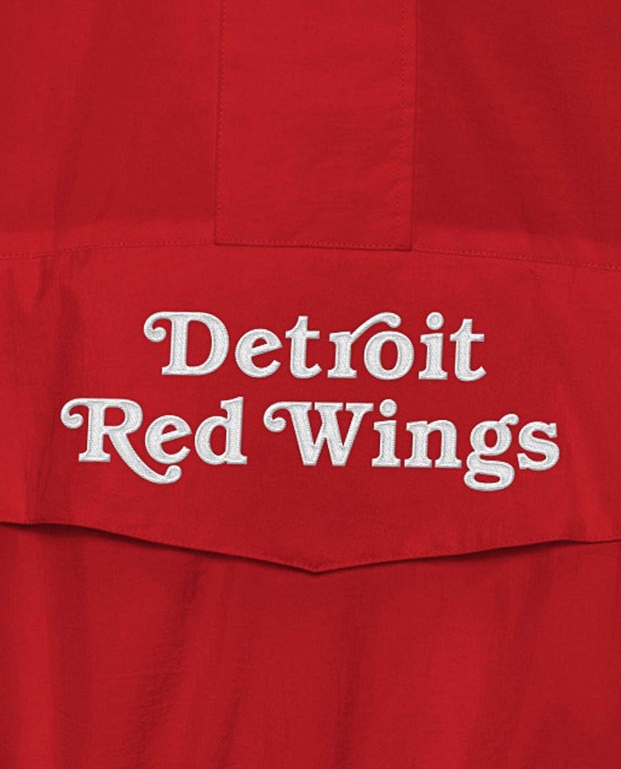 Nhl STARTER | Detroit Red Wings Home Team-Jacke Mit Halbem Reisverschluss Redwingsred