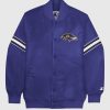 Nfl STARTER | Baltimore Ravens Varsity Satin Full-Snap-Jacke Ravenpurple