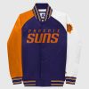 Nba STARTER | Jugendliche Phoenix Suns Varsity Satin Full-Snap Jacke Sonnenpurple