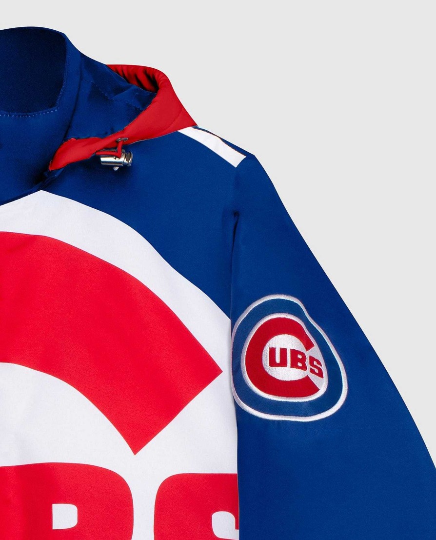 Mlb STARTER | Chicago Cubs Kapuzenjacke Aus Nylon Mit Durchgehendem Reisverschluss Cubsblau