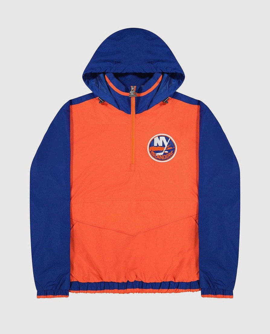 Nhl STARTER | New York Islanders Pullover Prospect Jacke Mit Kapuze Und Halbem Reisverschluss Inselbewohnerorange