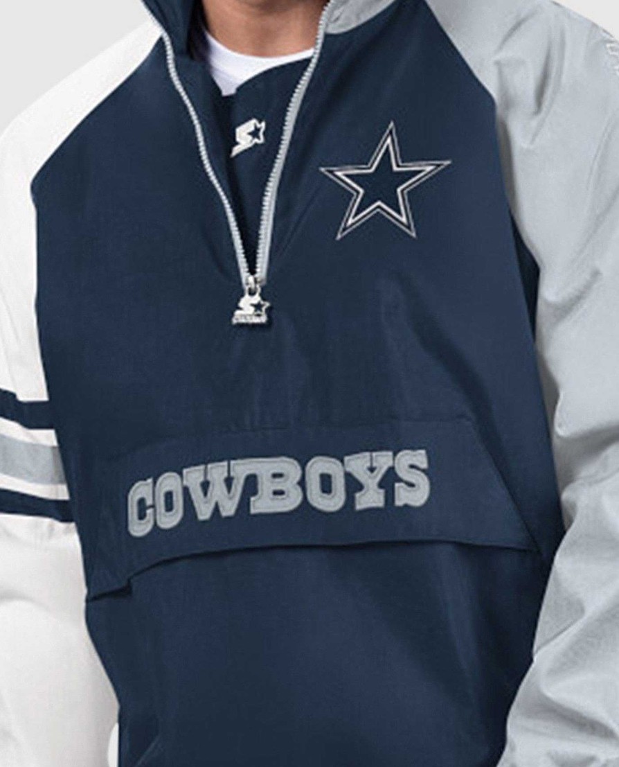 Nfl STARTER | Dallas Cowboys Elite Nylonpullover Mit Halbem Reisverschluss Cowboysmarine