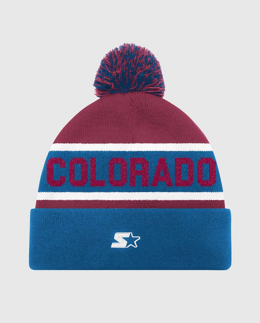 Nhl STARTER | Colorado Avalanche Pom Beanie Lawinenblau