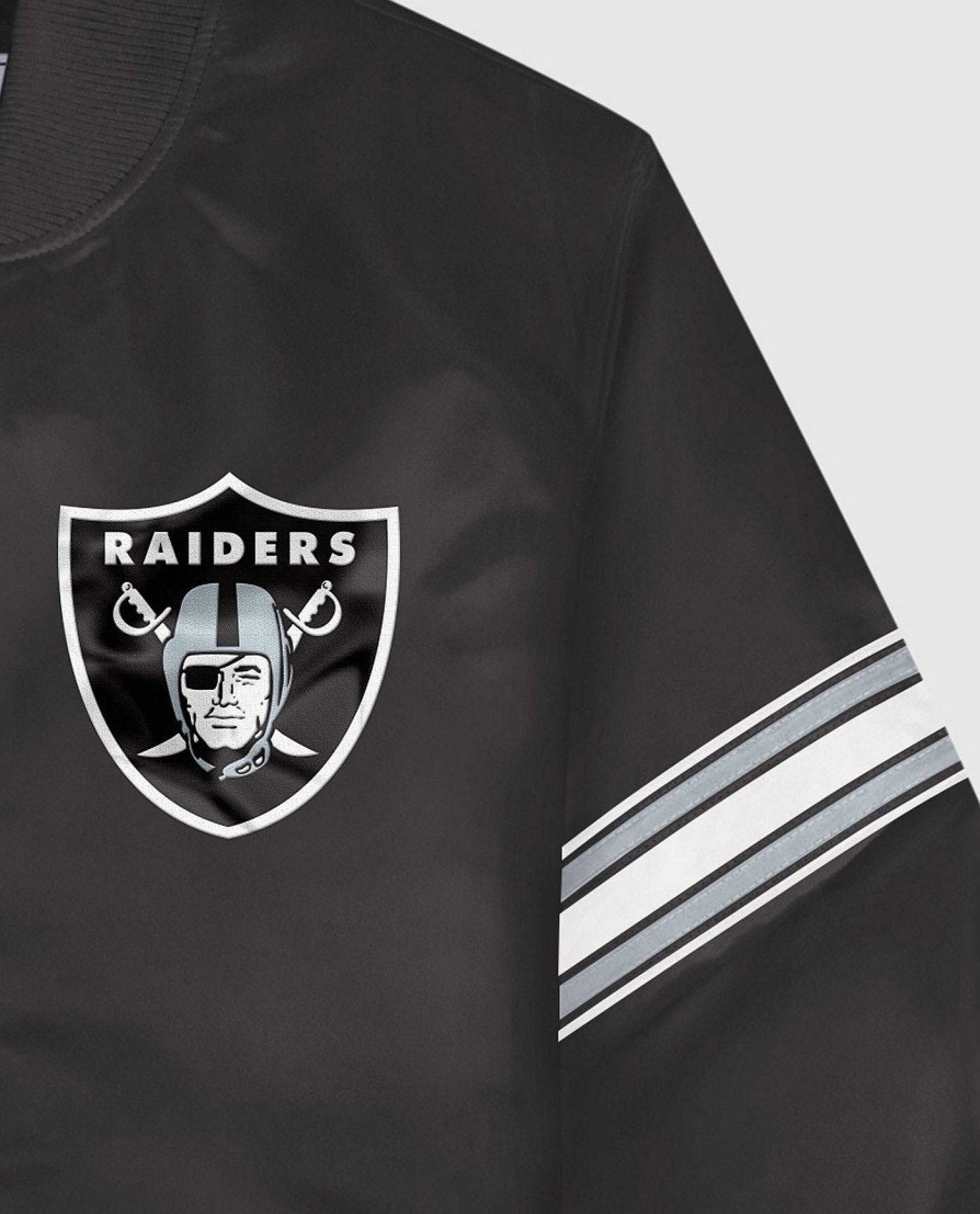 Nfl STARTER | Las Vegas Raiders Varsity Satin Full-Snap-Jacke Raidersblack