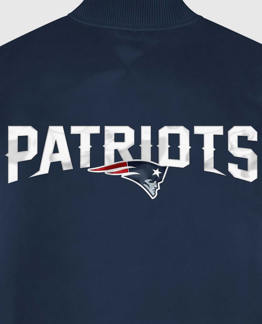 Nfl STARTER | New England Patriots Varsity Satin Full-Snap-Jacke Patriotsmarine