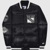 Nhl STARTER | New York Rangers Daunen-Pufferjacke Schwarz