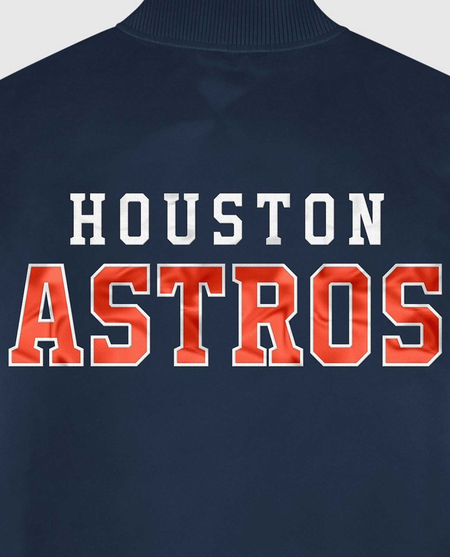 Mlb STARTER | Houston Astros Varsity Satin Full-Snap-Jacke Astrosmarine