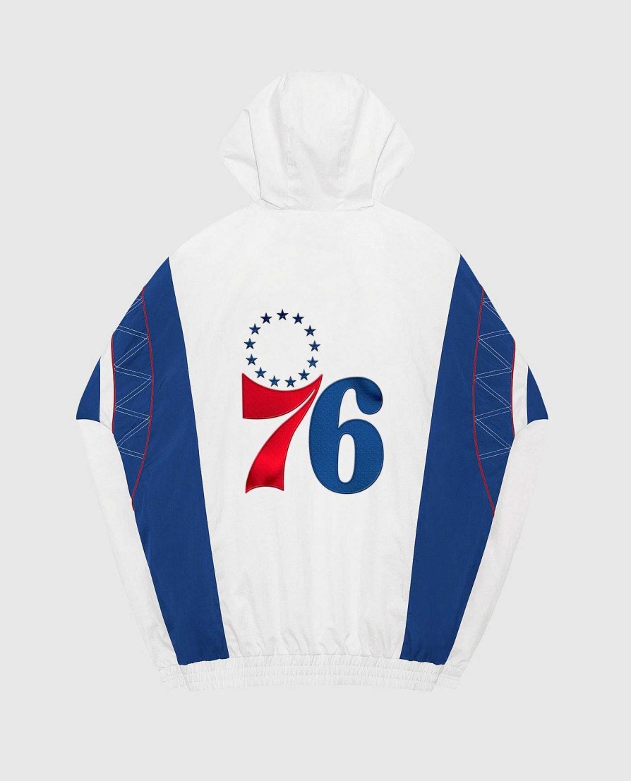 Nba STARTER | Philadelphia 76Ers Home Team-Jacke Mit Halbem Reisverschluss Weis