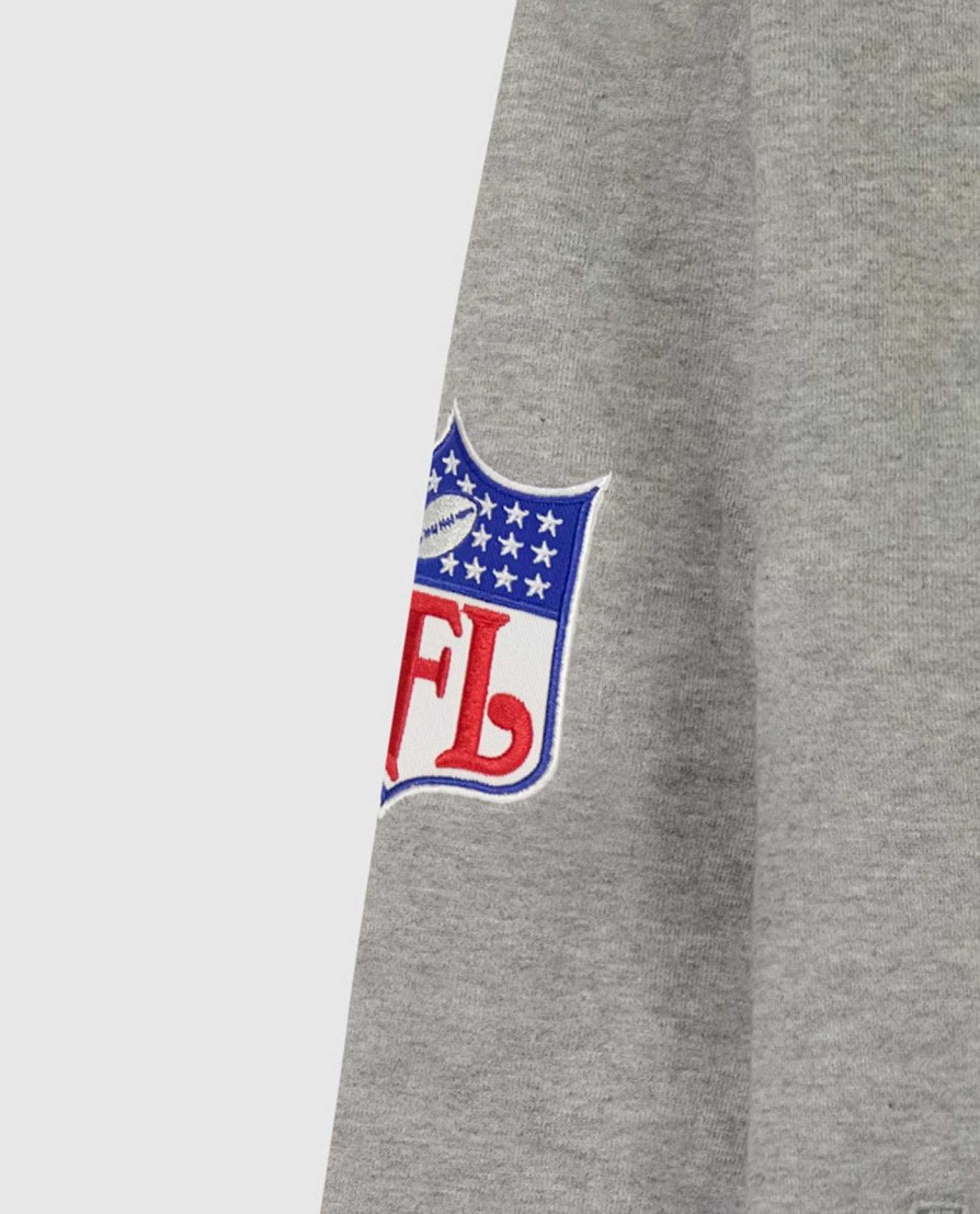 Nfl STARTER | New York Giants Sweatshirt Mit Rundhalsausschnitt Und Reisverschlusstaschen Riesenmantelgrau