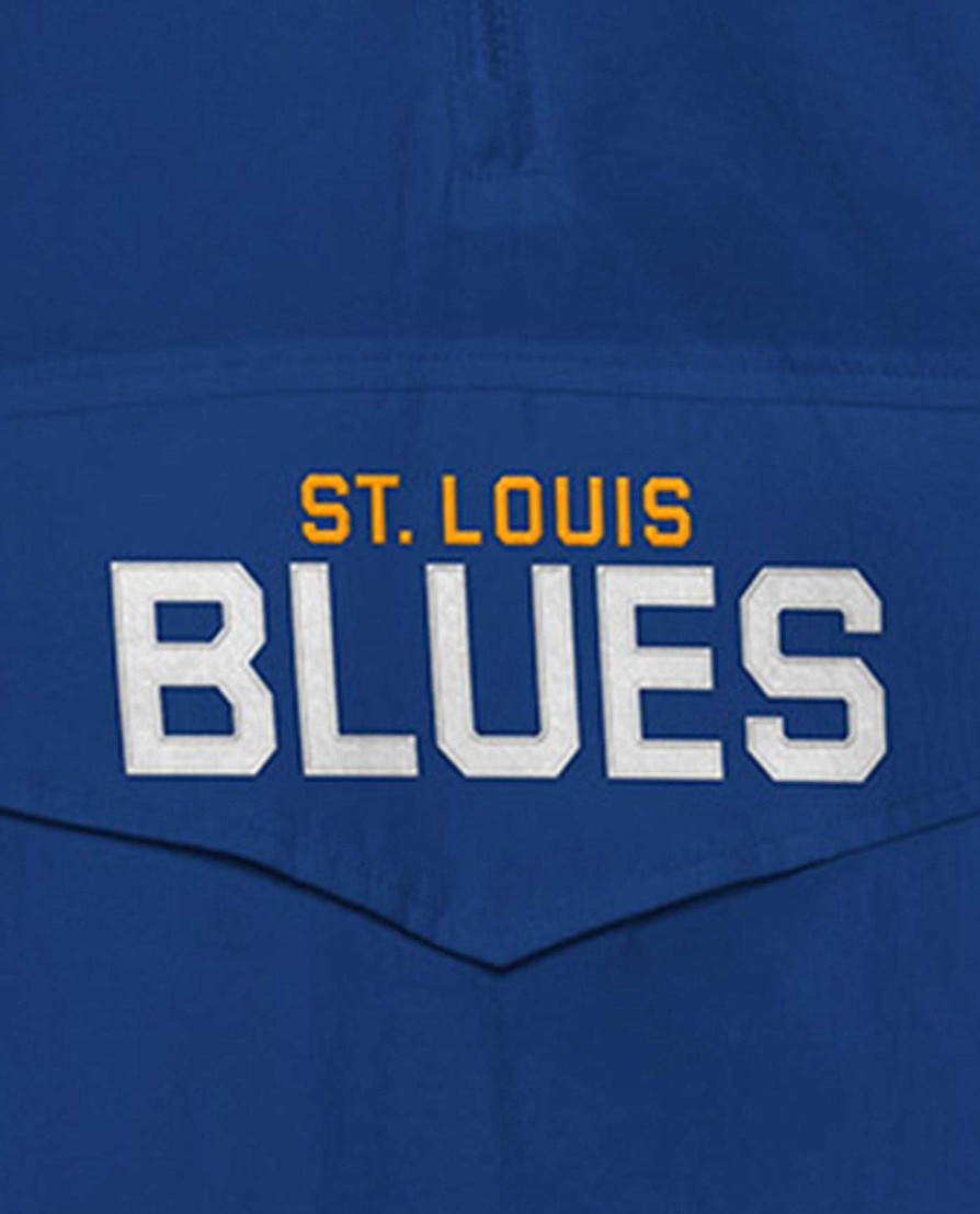 Nhl STARTER | St. Louis Blues Breakaway Nylon-Jacke Mit Halbem Reisverschluss Bluesblau