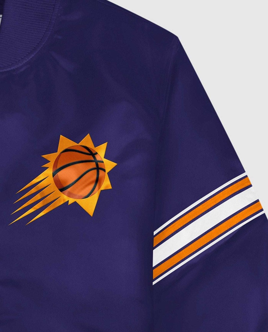 Nba STARTER | Phoenix Suns Varsity Satin Full-Snap-Jacke Sonnenpurple