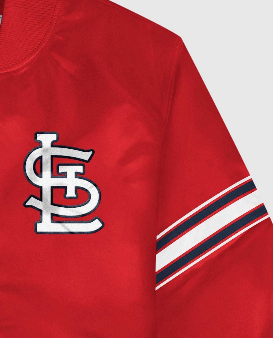 Mlb STARTER | St. Louis Cardinals Varsity Satin Full-Snap-Jacke Skardinalsred