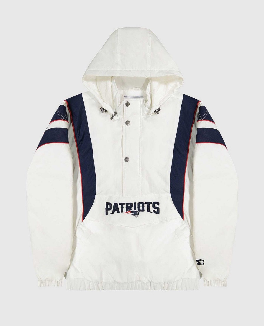 Nfl STARTER | New England Patriots Pullover-Jacke Mit Kapuze Und Halbem Reisverschluss Patriotswhite