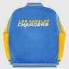 Nfl STARTER | Los Angeles Chargers Varsity Satin Full-Snap-Jacke Ladegeratehellblau