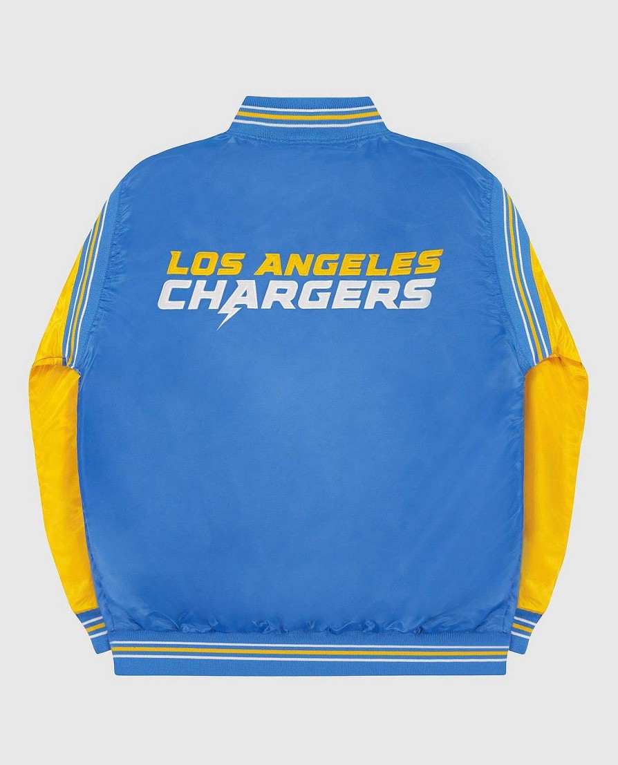 Nfl STARTER | Los Angeles Chargers Varsity Satin Full-Snap-Jacke Ladegeratehellblau