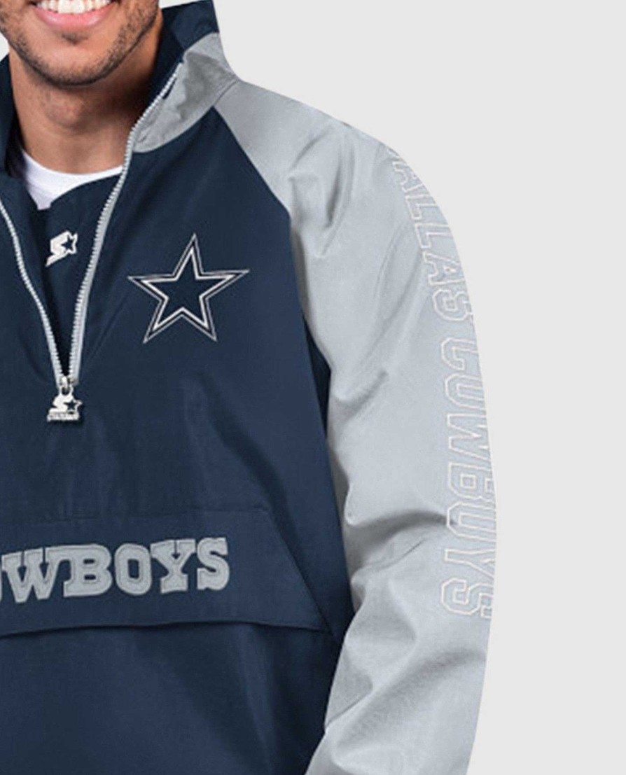 Nfl STARTER | Dallas Cowboys Elite Nylonpullover Mit Halbem Reisverschluss Cowboysmarine