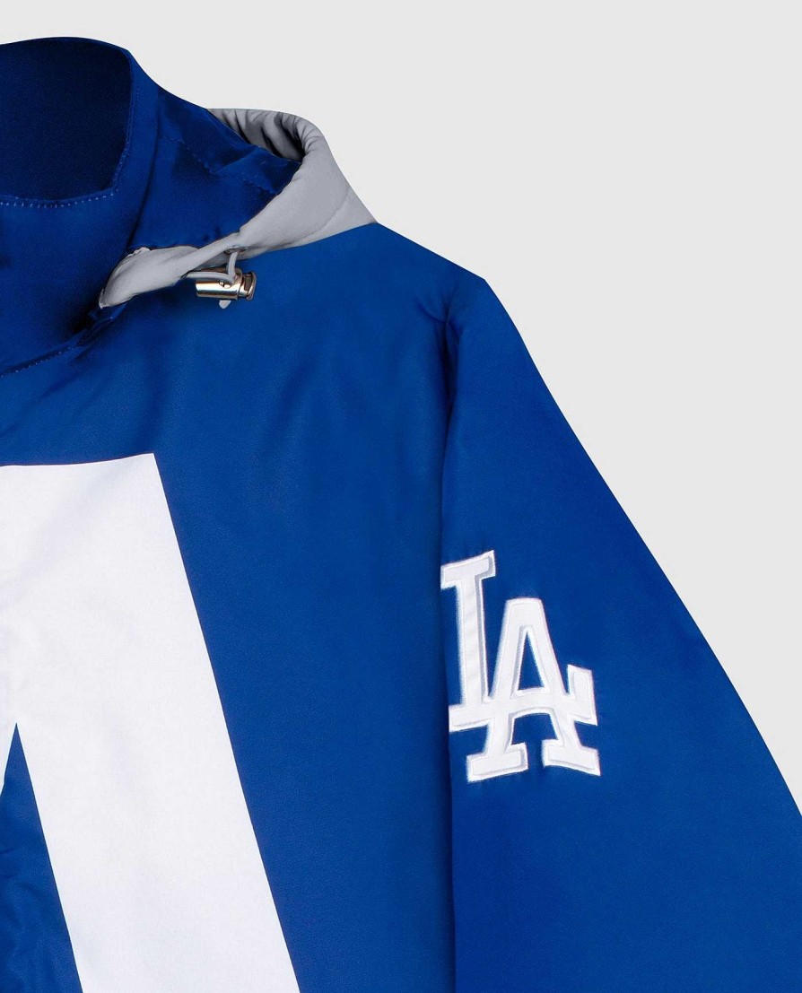 Mlb STARTER | Los Angeles Dodgers Kapuzenjacke Aus Nylon Mit Durchgehendem Reisverschluss Dodgersblau