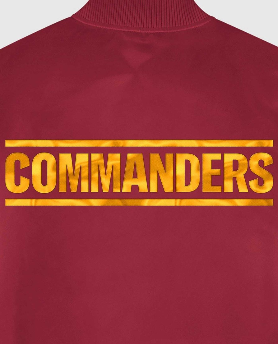 Nfl STARTER | Washington Commanders Varsity Satin Full-Snap-Jacke Commandersburgandy