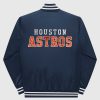 Mlb STARTER | Houston Astros Varsity Satin Full-Snap-Jacke Astrosmarine