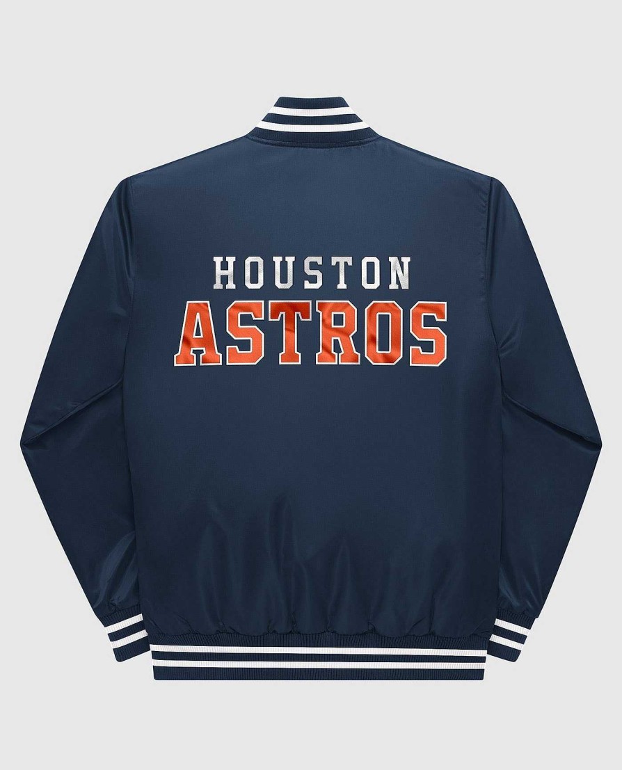 Mlb STARTER | Houston Astros Varsity Satin Full-Snap-Jacke Astrosmarine