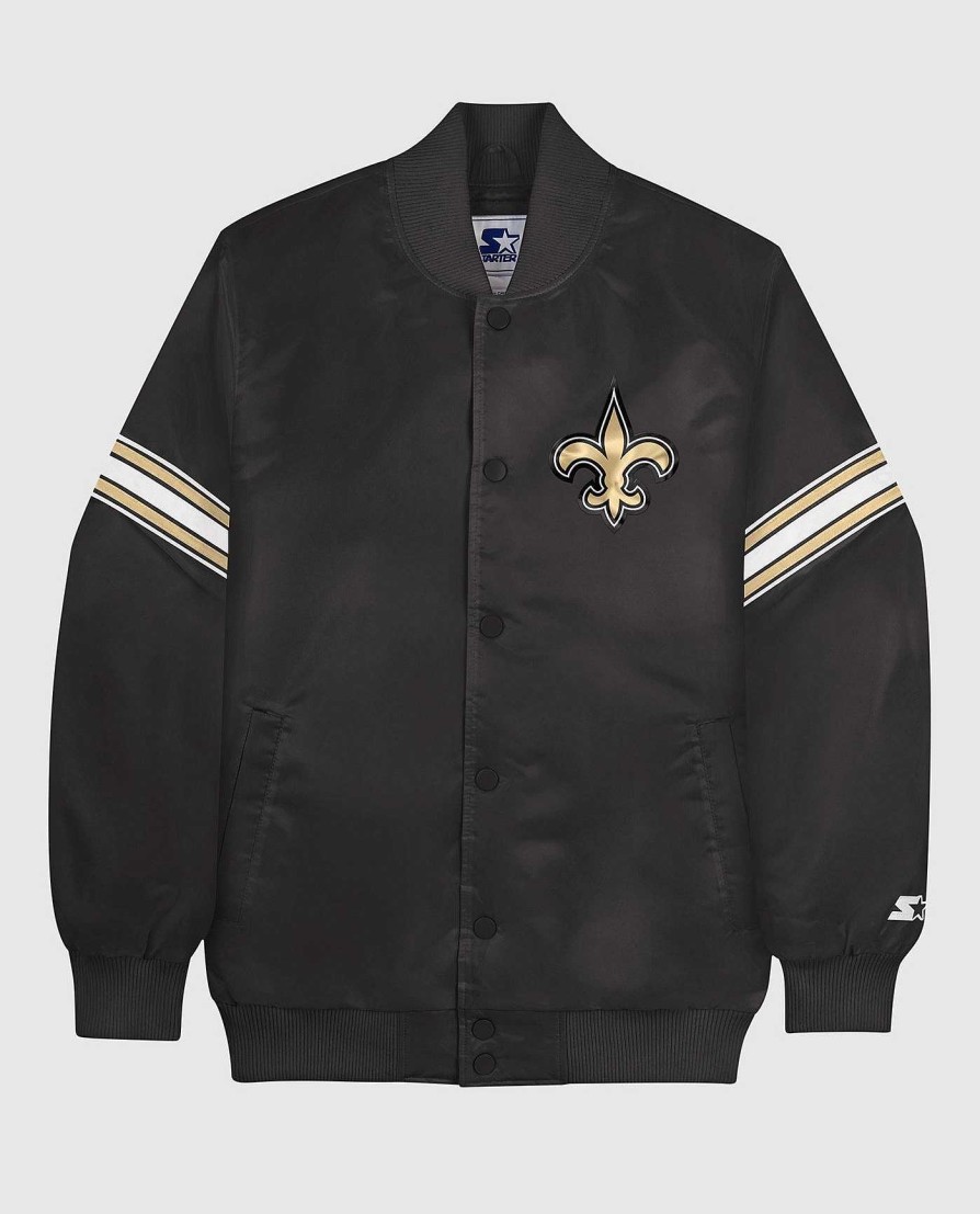 Nfl STARTER | New Orleans Saints Varsity Satin Full-Snap-Jacke Saintsblack