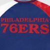 Nba STARTER | Philadelphia 76Ers Varsity Satin Full-Snap Jacke 76Ersblau