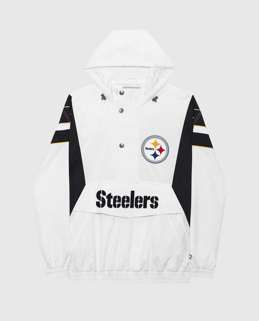 Nfl STARTER | Jacke Mit Halbem Reisverschluss Der Pittsburgh Steelers Home Team Weis