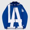 Mlb STARTER | Los Angeles Dodgers Kapuzenjacke Aus Nylon Mit Durchgehendem Reisverschluss Dodgersblau