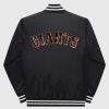 Mlb STARTER | San Francisco Giants Varsity Satin Full-Snap-Jacke Schwarz