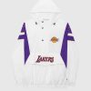 Nba STARTER | Jacke Der Heimmannschaft Der Los Angeles Lakers Mit Halbem Reisverschluss Weis