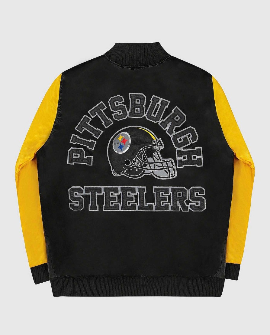 Nfl STARTER | Pittsburgh Steelers Varsity Satin Full-Snap-Jacke Steelersblack