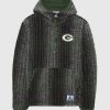 Nfl STARTER | Bay Packers Gus Plaid Sherpa-Pulloverjacke Grun